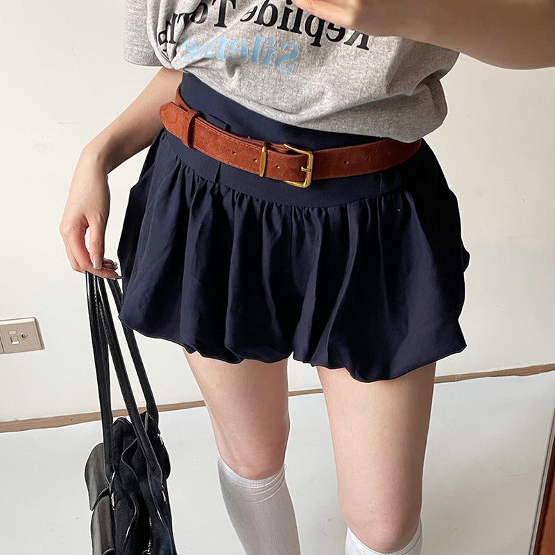 Suede Belt Women's Preppy Style With Skirt Jeans Strap Decoration