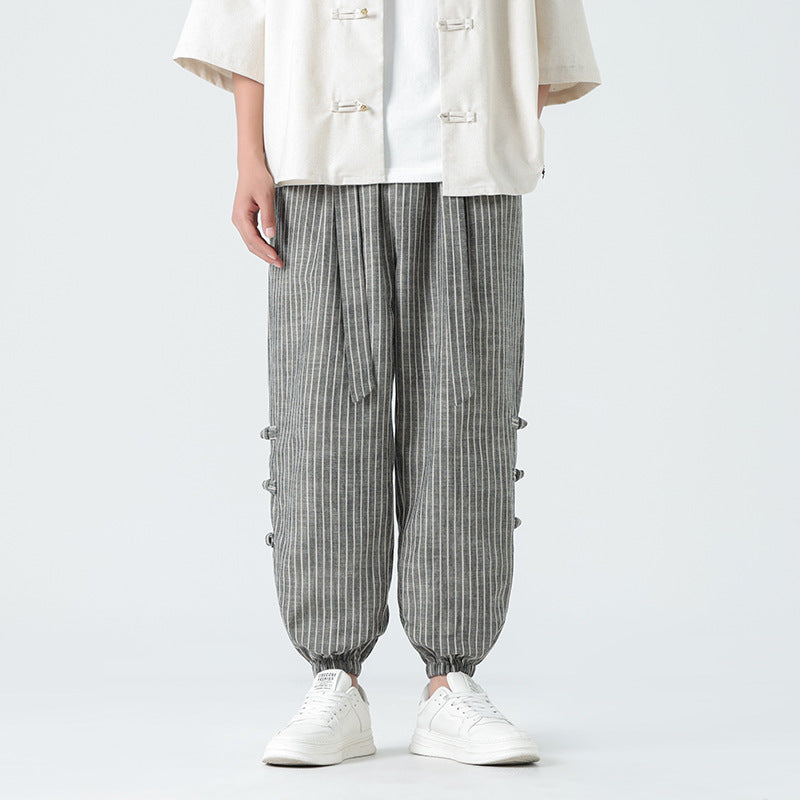 Summer Quality Linen Pants Chinese Style Men's Fashion