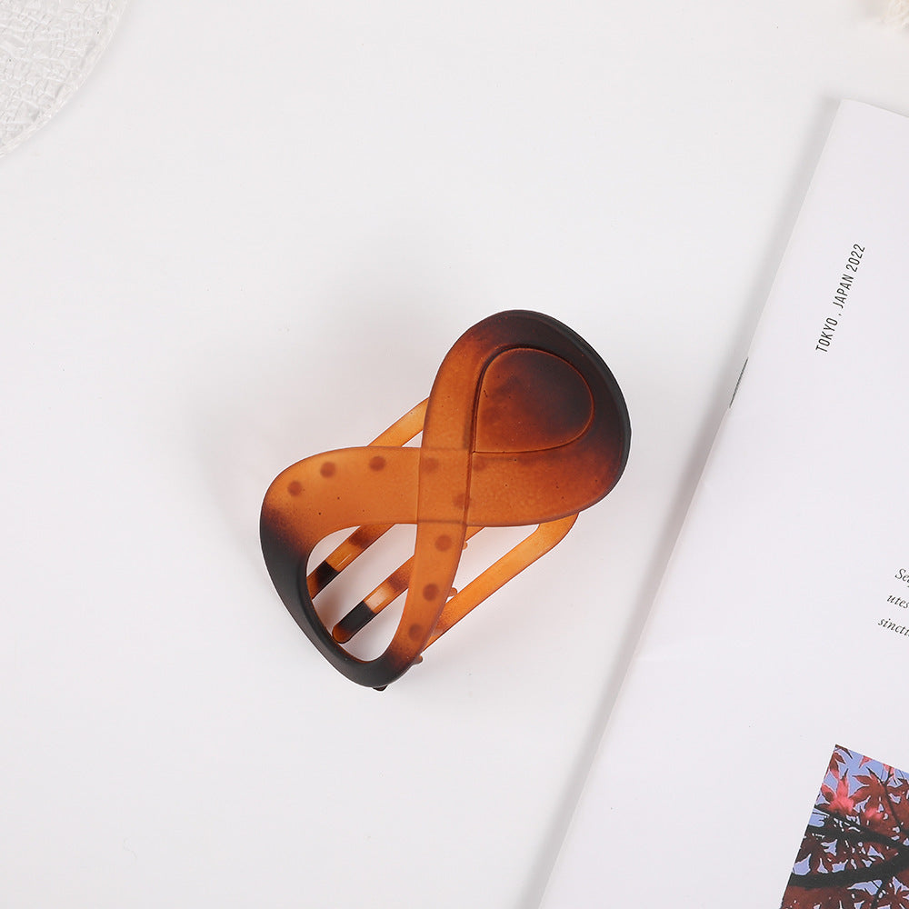 Elegant Frosted 8-shaped Barrettes