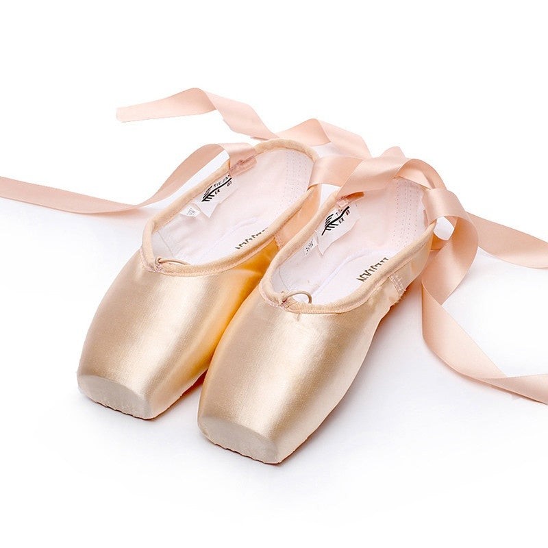 Lace-up Satin Dancing Flat Practice Shoes
