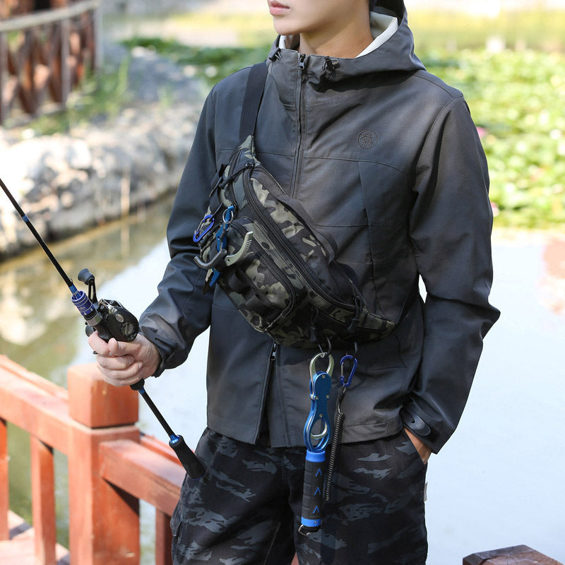 New Waist Bag Men's Multi-functional Crossbody One Shoulder Waterproof Backpack