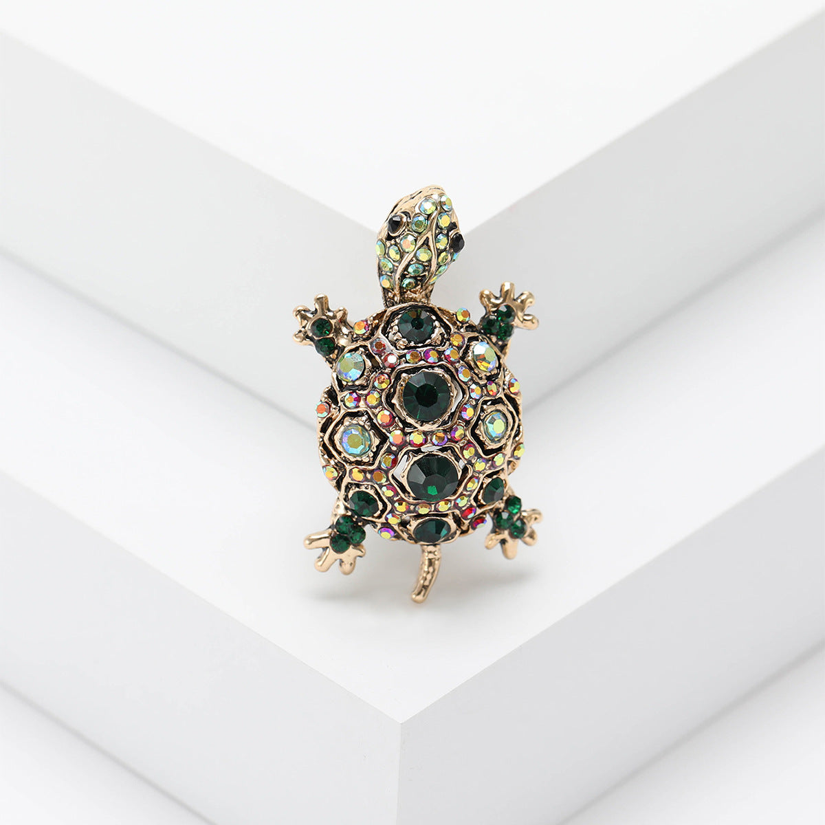Fashion Retro Rhinestone Turtle Brooch Creative