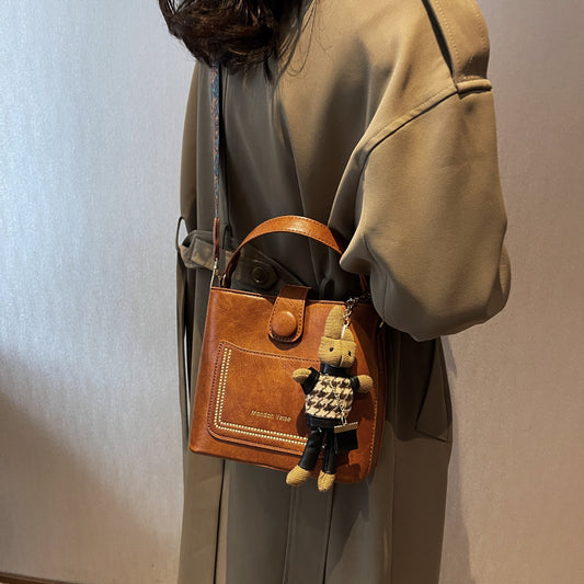 One-shoulder Crossbody Special-interest Design Portable Bucket Bag