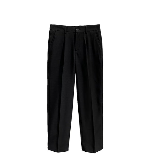 Draping Effect Thin Cool Straight Casual Pants