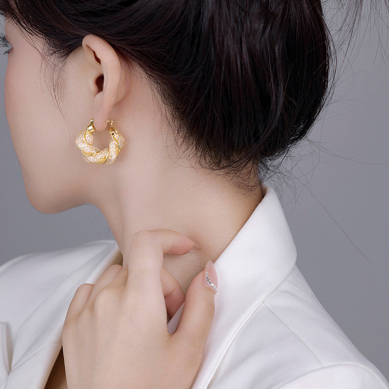 Elegant Lines Fashion Hollow Twisted Ear Clip