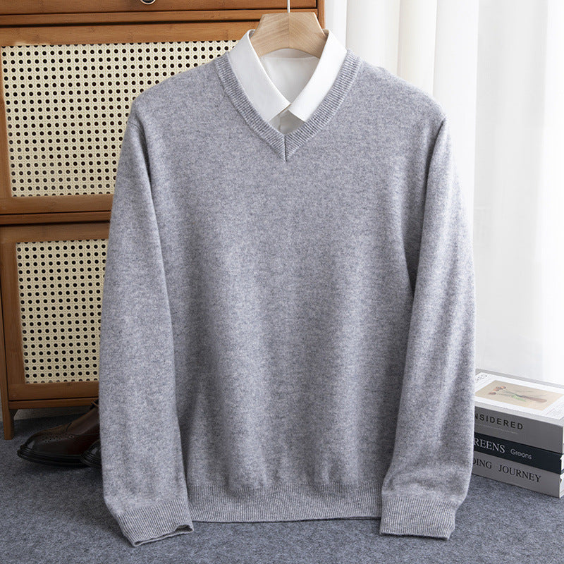 Half-collar Wool Sweater Male