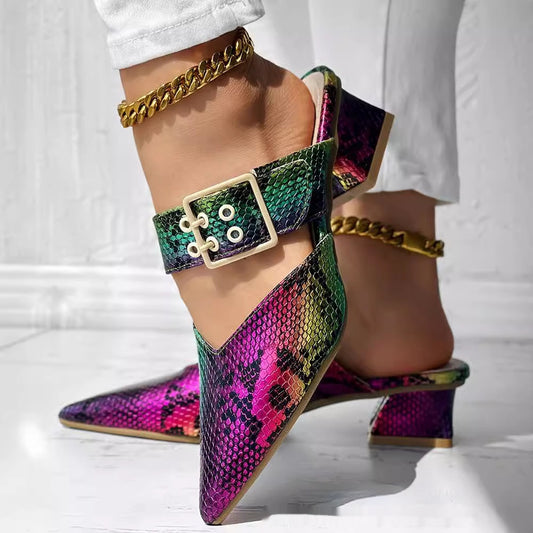 All-matching Beach Flat Casual Buckle Slippers