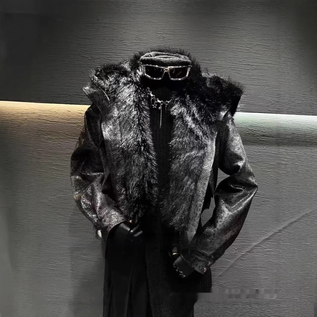 Leather Coat Quilted To Keep Warm Coat