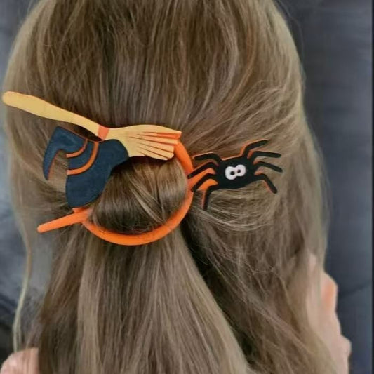 Halloween Barrettes Witch Bat Hairpin