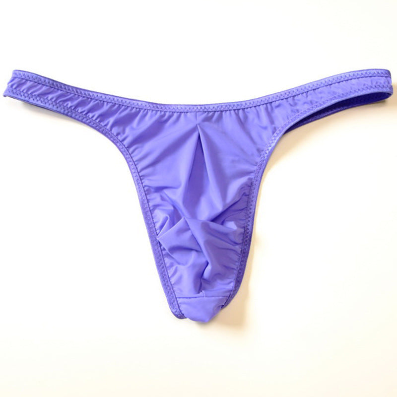 T-back Men's Ultra-thin Transparent Ice Silk T-shaped Panties