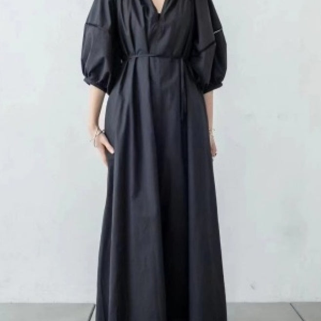 Japanese Super Long Loose Lantern Sleeve Dress