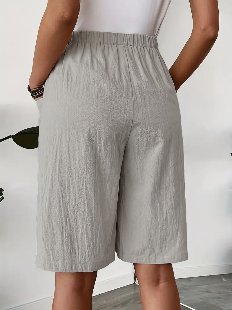 European And American Women's Clothing Pocket Casual Short Pantskirt