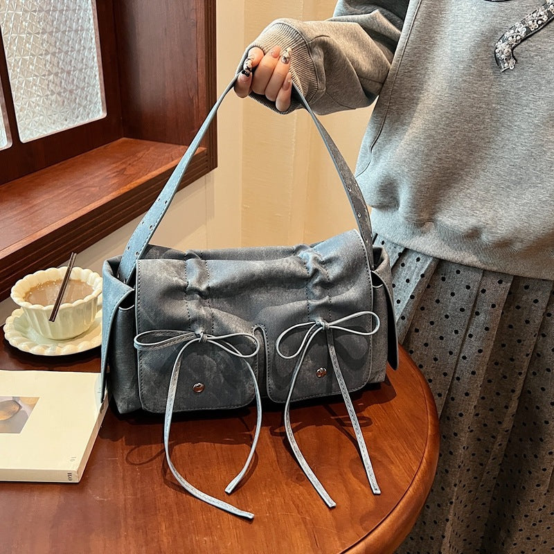 Square Bow Sewing Hand Messenger Bag