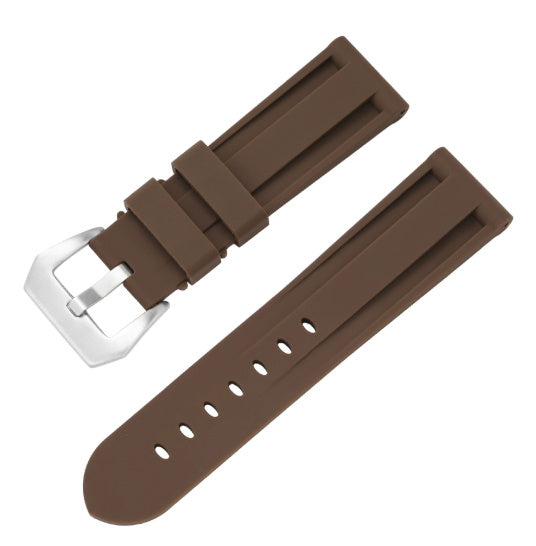 Solid Color Silicone Camouflage Men's Rubber Watch Strap