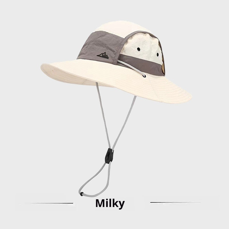 Men's Color Matching Outdoor Sun Protection Alpine Cap