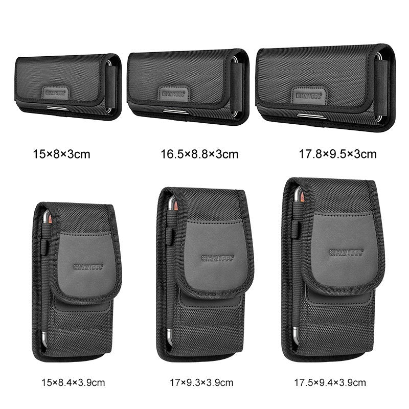 Men's Multi-functional Horizontal And Vertical Nylon Cloth Belt Slot Waist Bag