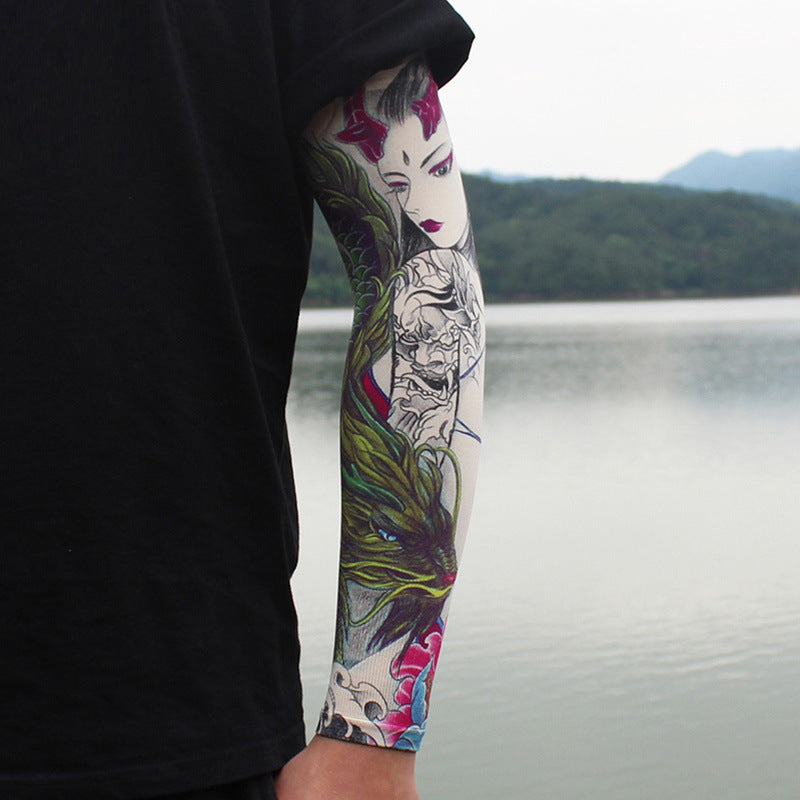 Men's Tattoo UV Protection Outdoor Sun Protection Ice Sleeve