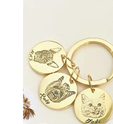 Keychain With Engraved Characters And Graphics