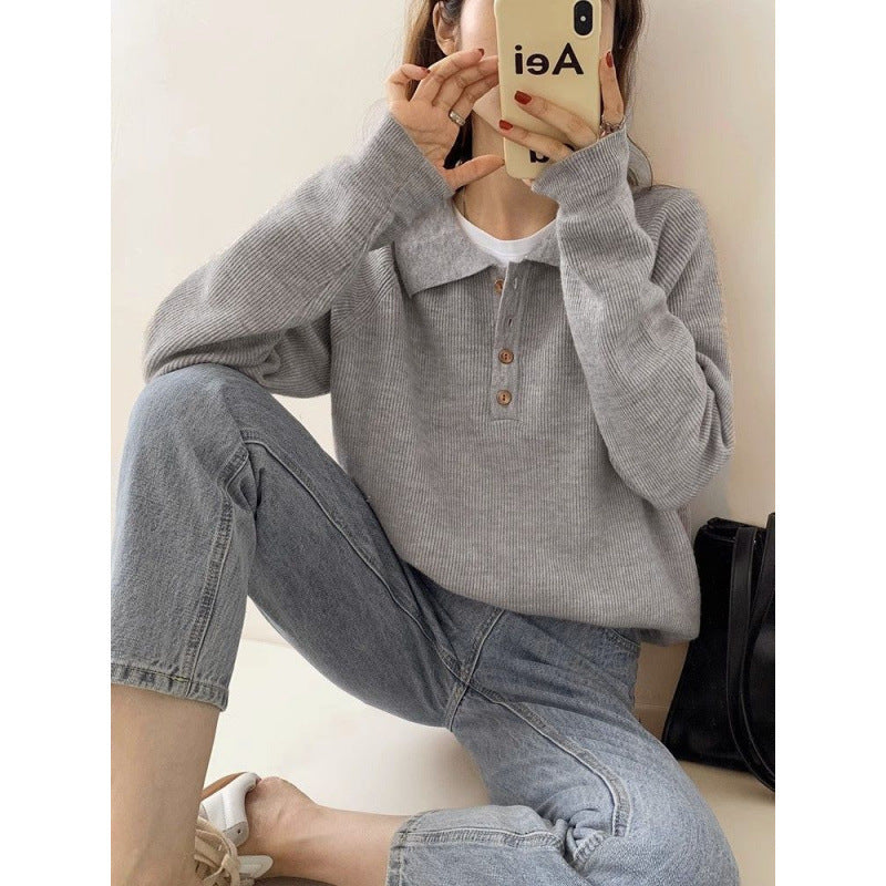 Loose-fitting Long Sleeve Sweater Women
