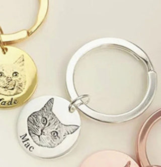 Keychain With Engraved Characters And Graphics