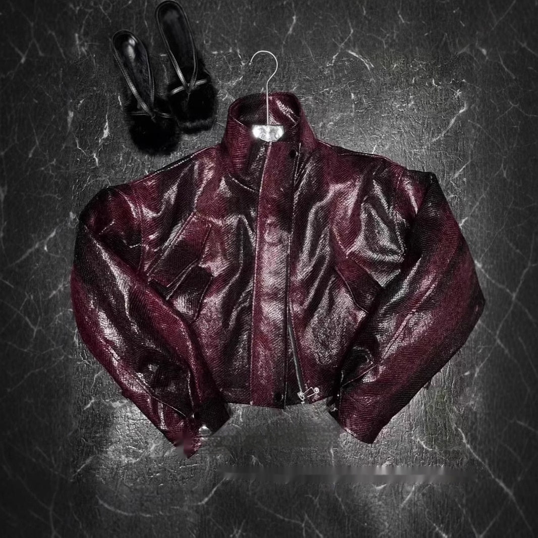 Leather Coat Quilted To Keep Warm Coat