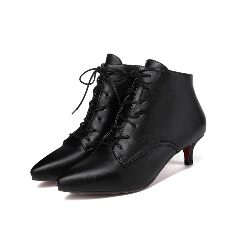 Women's Lace Up Short Boots