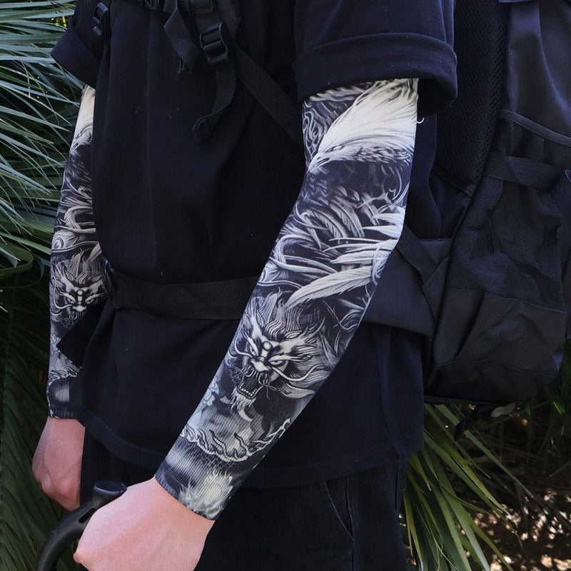 Men's Tattoo UV Protection Outdoor Sun Protection Ice Sleeve