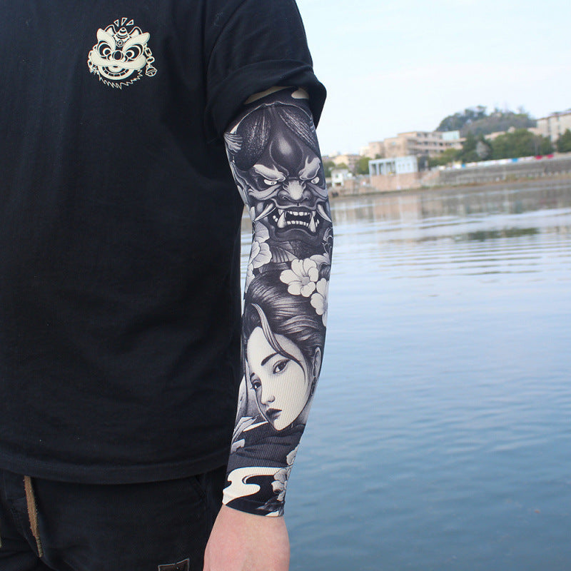 Men's Tattoo UV Protection Outdoor Sun Protection Ice Sleeve