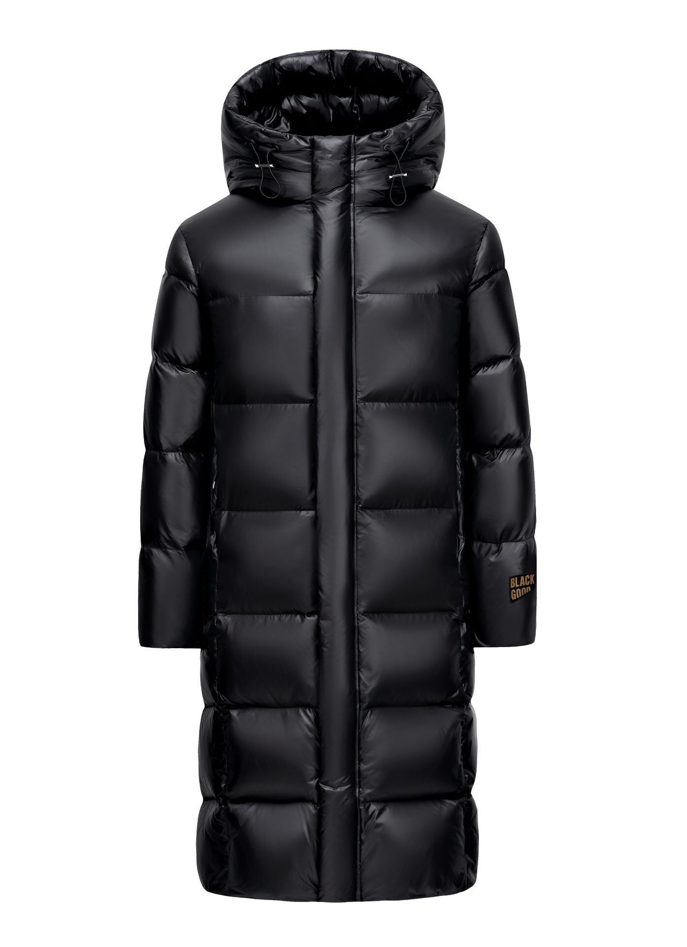 Goose Down Black Gold Down Jacket Thickened Long Section Over The Knee