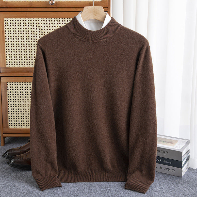 Half-collar Wool Sweater Male