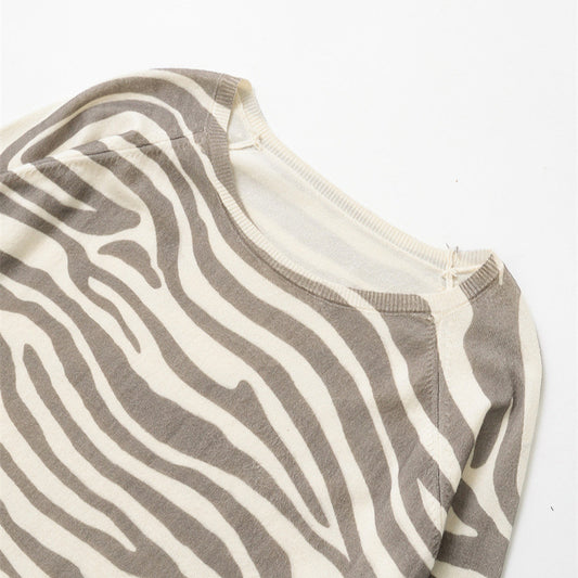 Spring New Fashion Casual Round Neck Long Sleeve Sweater