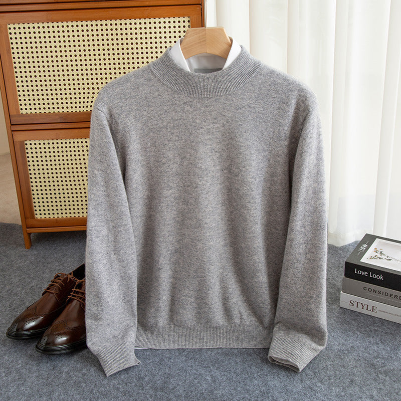 Half-collar Wool Sweater Male