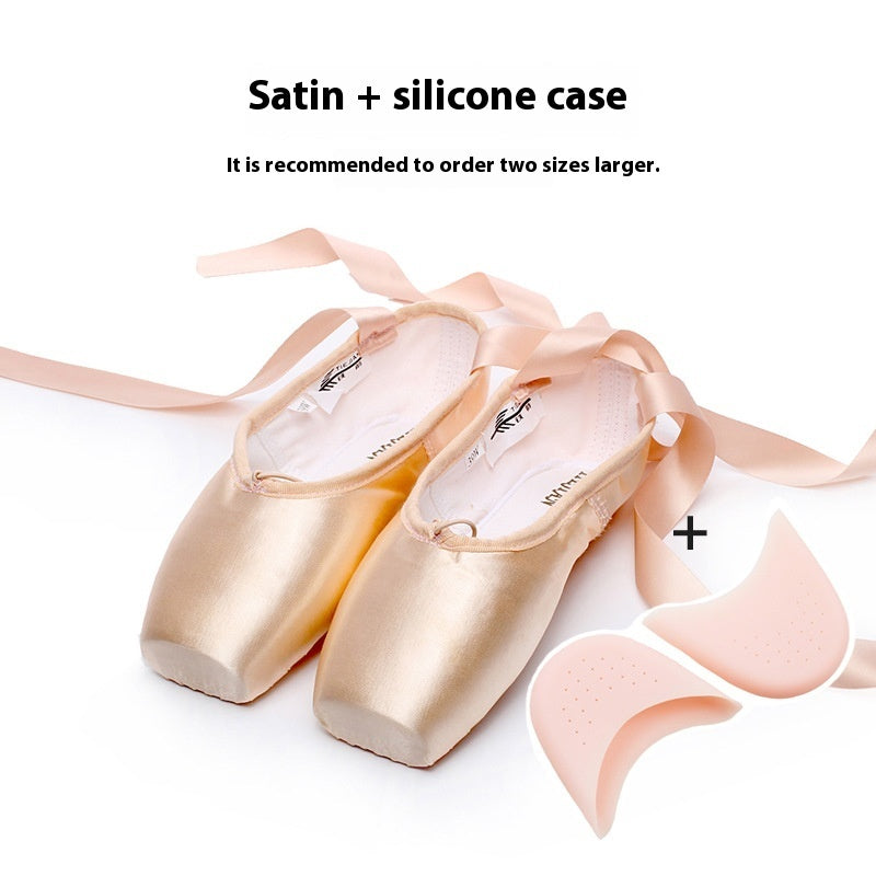 Lace-up Satin Dancing Flat Practice Shoes