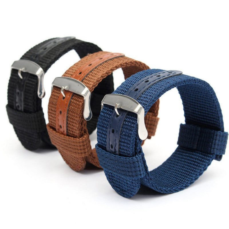 Outdoor Sports Waterproof Watch Band Thick Nylon Watchband Canvas