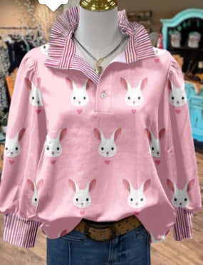 Women's Stringy Selvedge Stand Collar Shirt 3D Printing