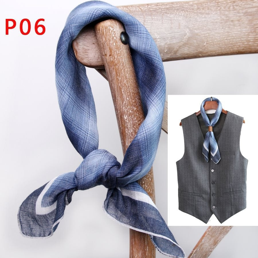All-matching Men's Scarf Thin Youth Silk Scarf