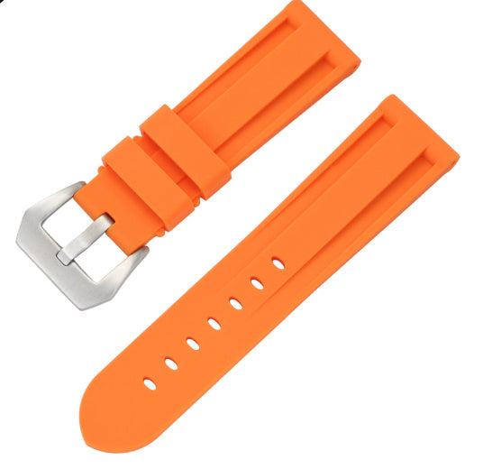Solid Color Silicone Camouflage Men's Rubber Watch Strap