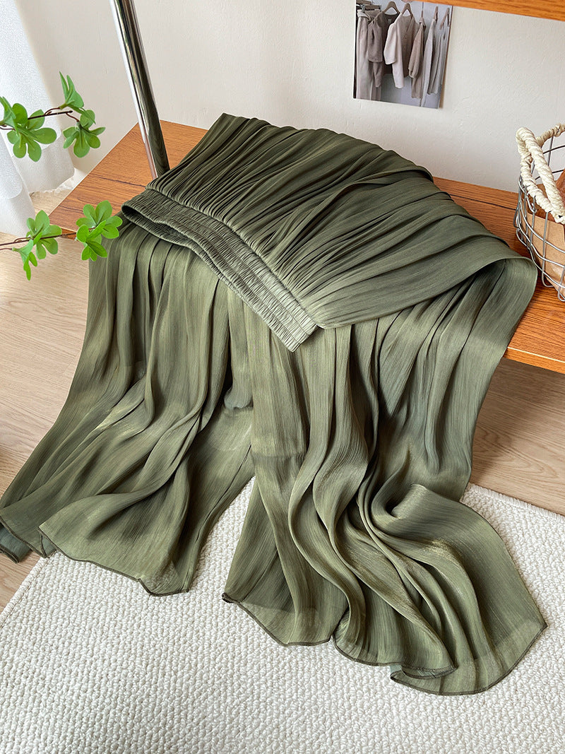 High-end Elegant Ice Silk High Waist Slimming Long Pants