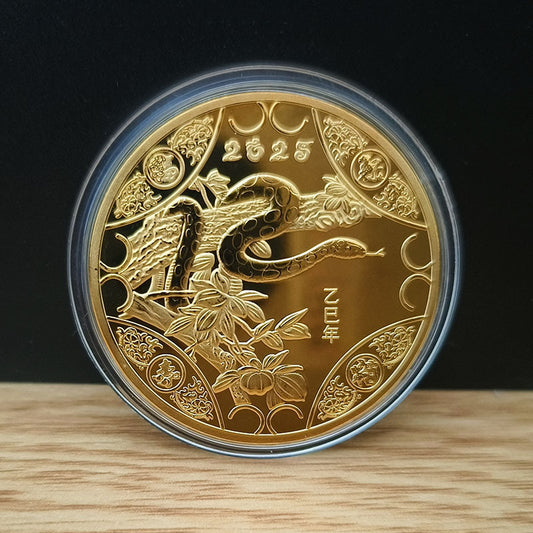 Snake Year Commemorative Medal Color Gold Plated Silver Plated