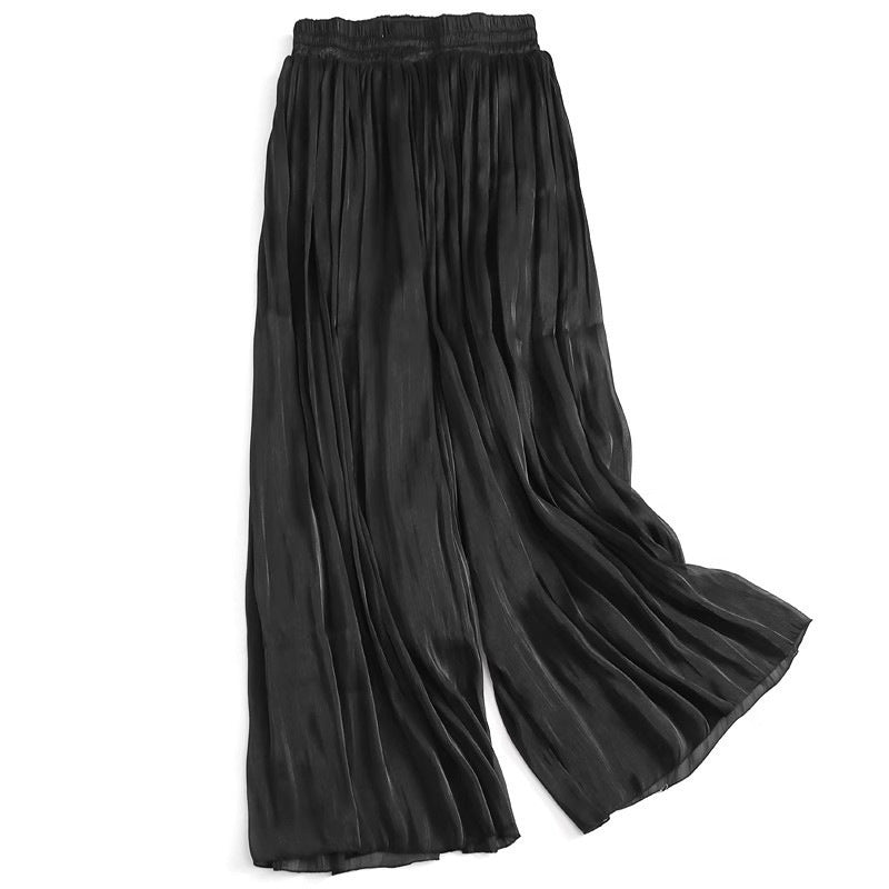 High-end Elegant Ice Silk High Waist Slimming Long Pants