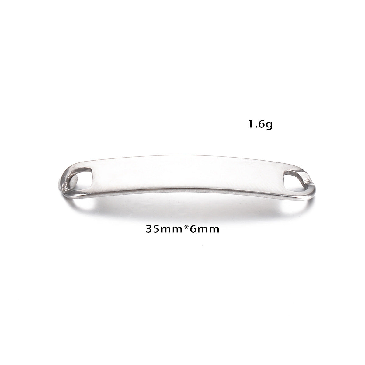 Stainless Steel Bracelet Connector Curved Plate