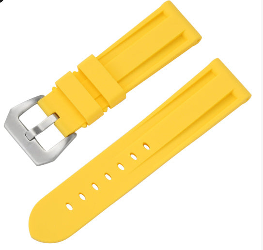 Solid Color Silicone Camouflage Men's Rubber Watch Strap