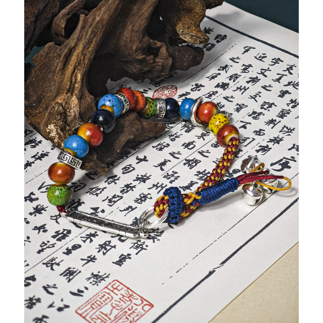 Handmade String Finished Colored Stone Bracelet