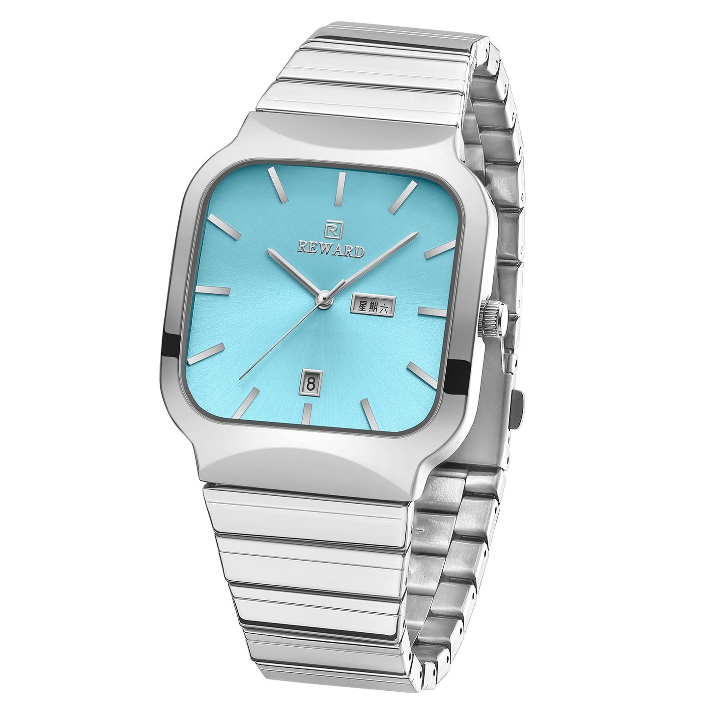 Square Double-point Casual Couple Functional Watch