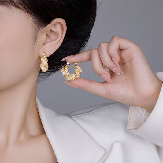 Elegant Lines Fashion Hollow Twisted Ear Clip