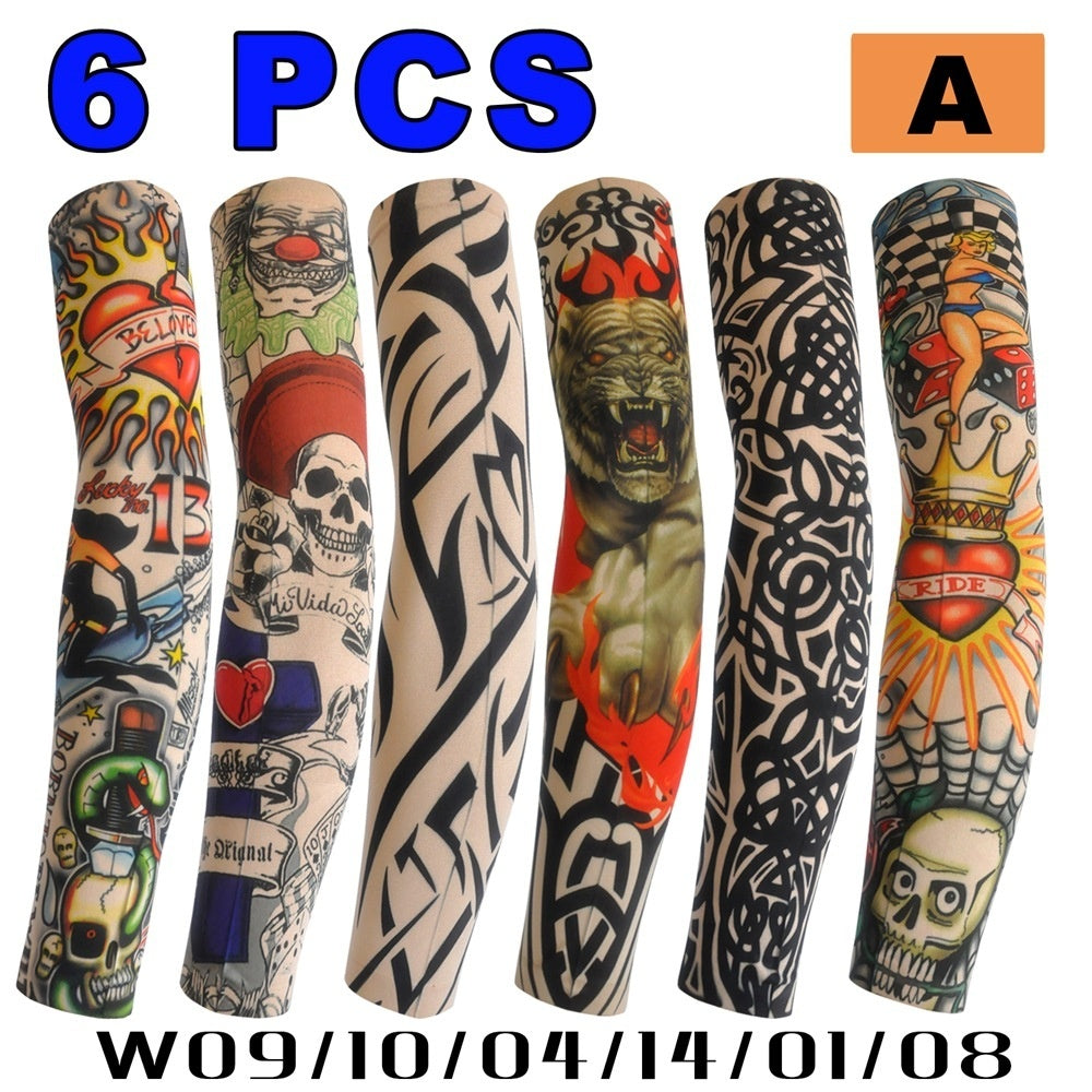 6-piece Combination Seamless Riding Tattoo Sun Protection Oversleeve