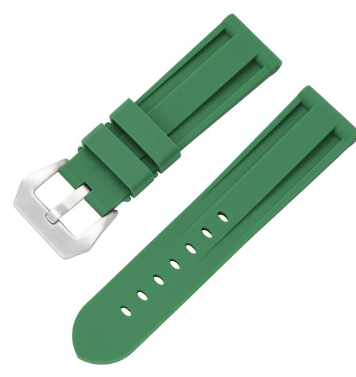 Solid Color Silicone Camouflage Men's Rubber Watch Strap