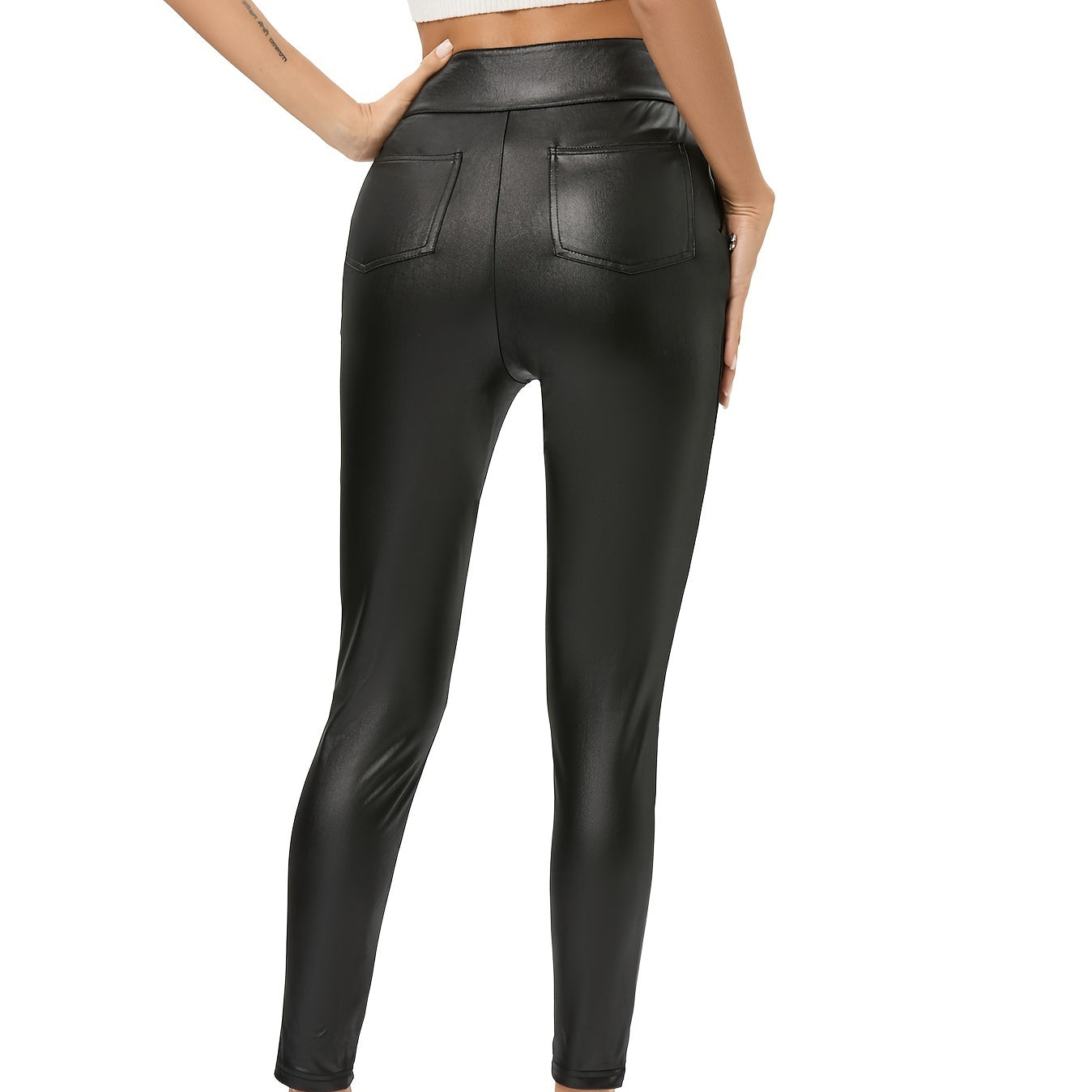 Ladies' Fashionable Slim Fit And Slimming High Waisted Pants, New Retro Casual Tight Fitting And Versatile Elastic Pencil Pants