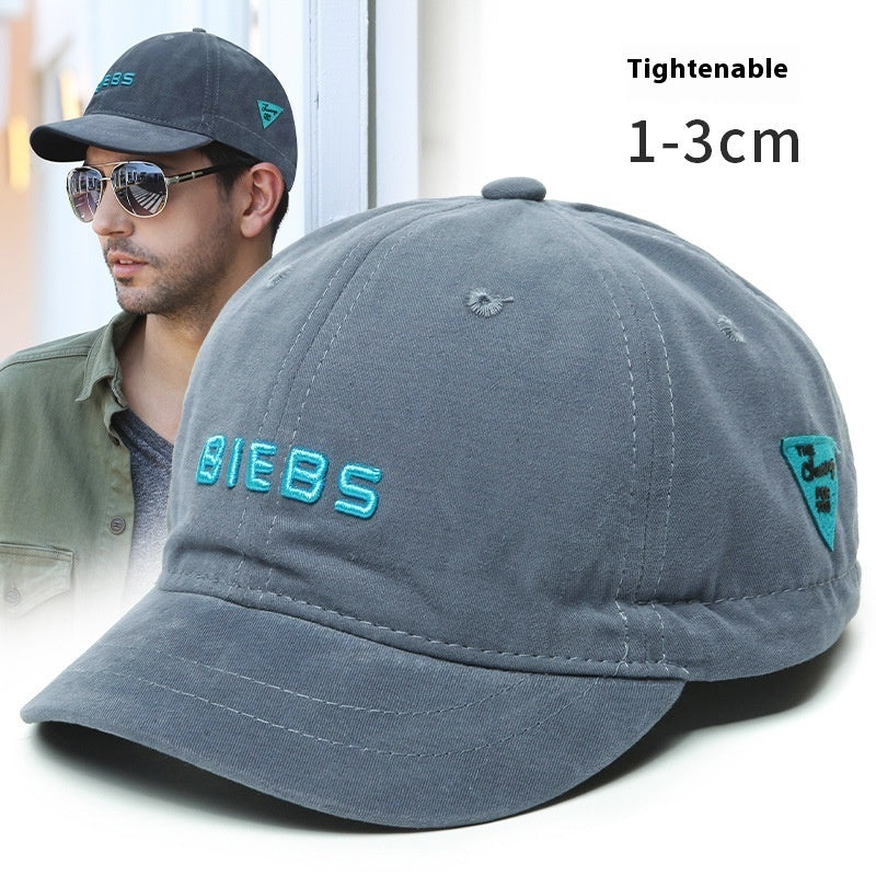 Short Brim Full Sealing Back Sealing Male Hat Reverse Baseball Cap
