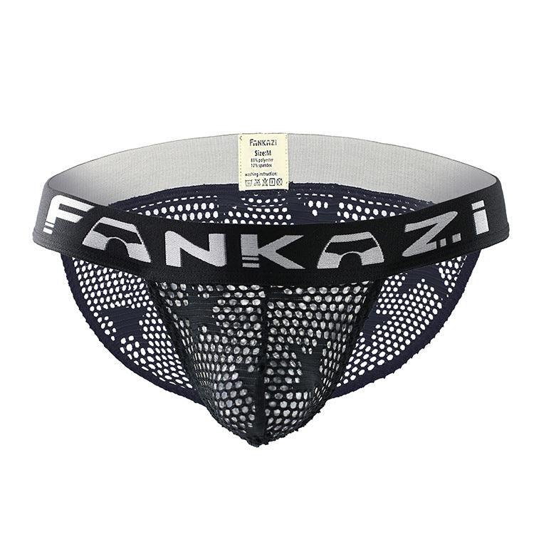 Hollow Men's Underwear Mesh Breathable High Fork